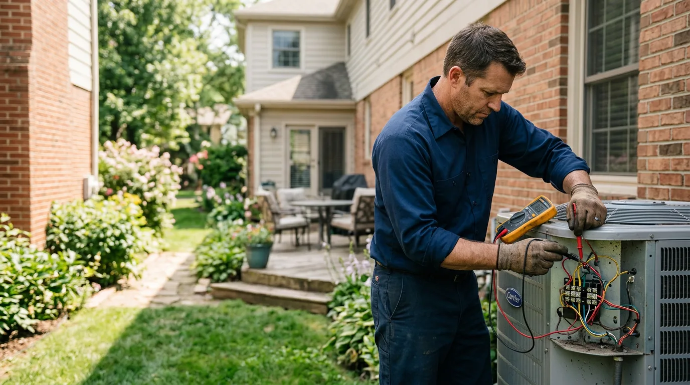 HVAC technician working near Hewlett, NY